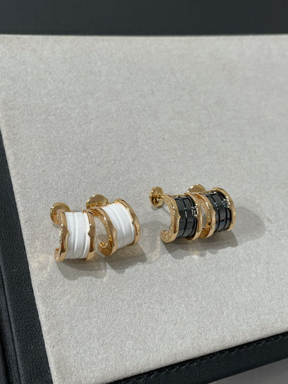 [Amore Jewelry]ZERO 1 PINK GOLD CERAMIC EARRINGS