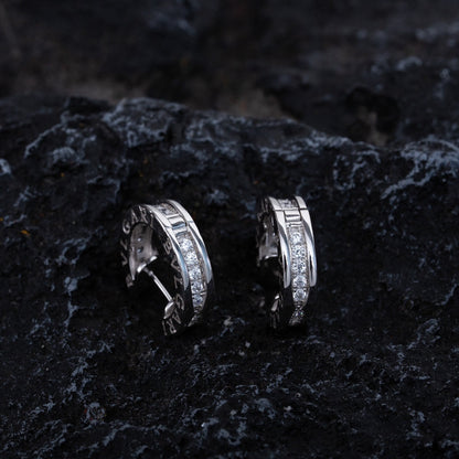 [Amore Jewelry]ZERO 1 MINI SILVER DIAMOND EARRINGS