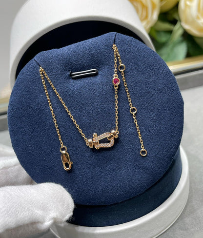 [Amore Jewelry]FORCE 10 DIAMOND PINK GOLD NECKLACE