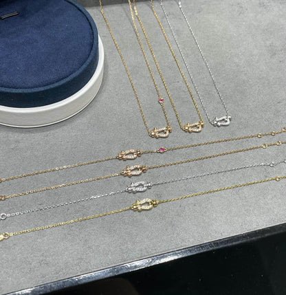 [Amore Jewelry]FORCE 10 DIAMOND PINK GOLD NECKLACE