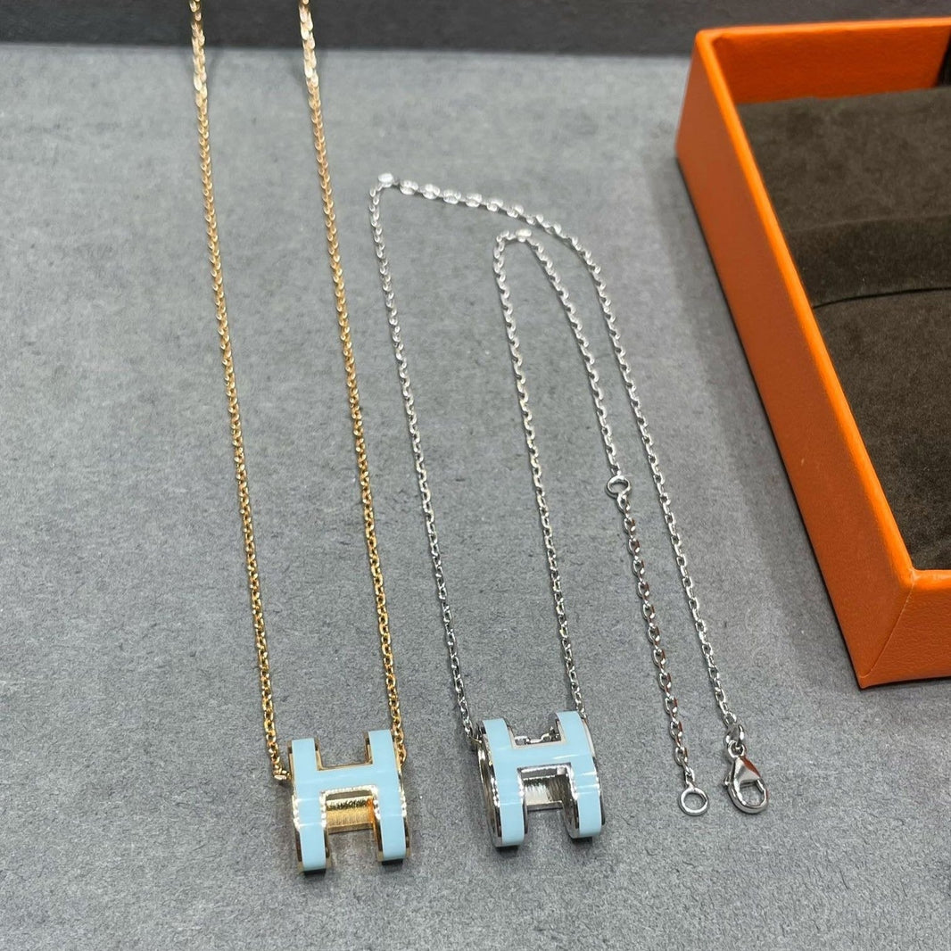 [Amore Jewelry]POP H SKY BLUE NECKLACE