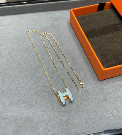 [Amore Jewelry]POP H SKY BLUE NECKLACE