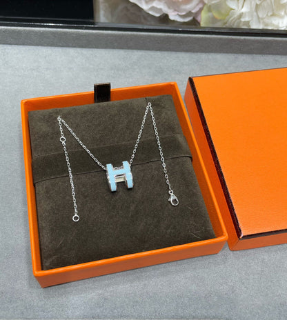 [Amore Jewelry]POP H SKY BLUE NECKLACE
