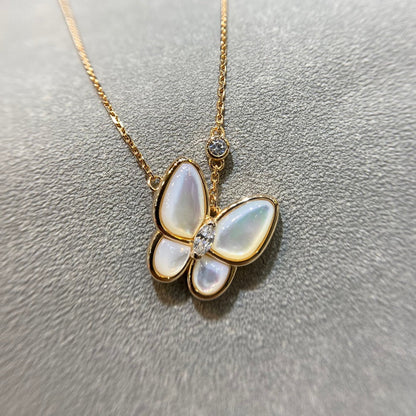[Amore Jewelry]BUTTERFLY MOP DIAMOND NECKLACE