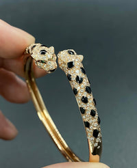 [Amore Jewelry]Cheetah Collection Large Diamond Bracelet