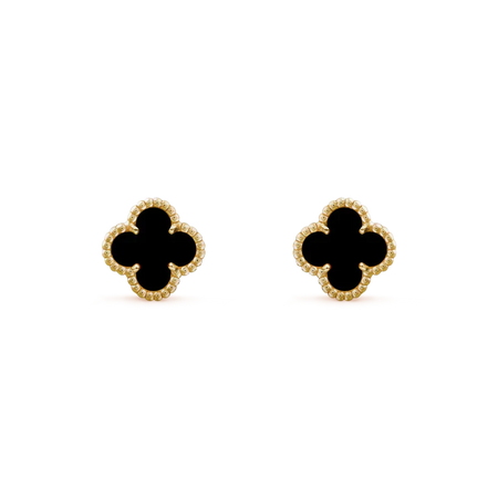 [Amore Jewelry]CLOVER MINI 9.5MM BLACK MOP EARRINGS