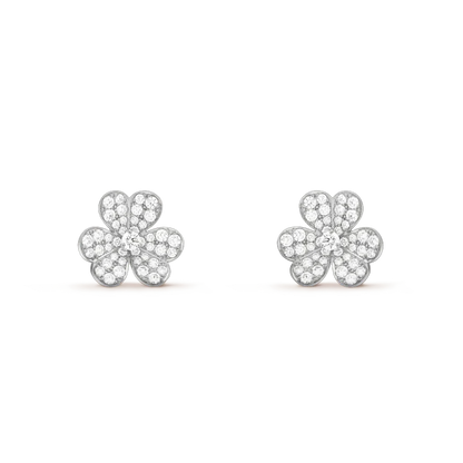 [Amore Jewelry]CLOVER COMOS DIAMOND EARRINGS SILVER