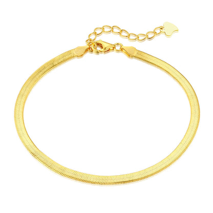 [Amore Jewelry]Flat Snake Bone Chain Blade Necklace