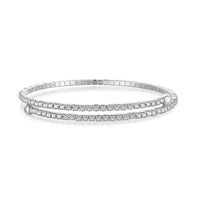 [Amore Jewelry]Row of Diamonds Round Fashion Bracelet