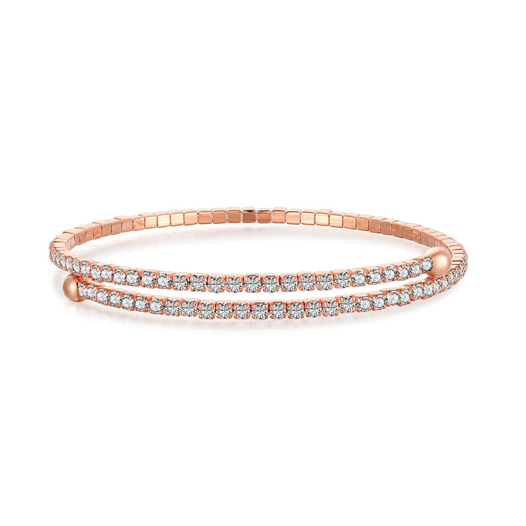 [Amore Jewelry]Row of Diamonds Round Fashion Bracelet