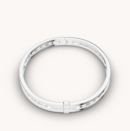 [Amore Jewelry]ZERO 1 SPIRAL LOGO SILVER BRACELET