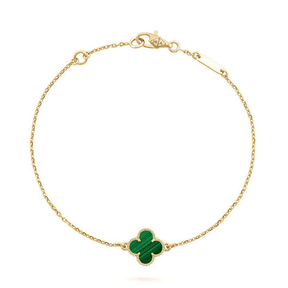 [Amore Jewelry]CLOVER BRACELET MALACHITE 1 MOTIF