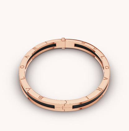 [Amore Jewelry]ZERO 1 PINK GOLD WITH BLACK CERAMIC BRACELET