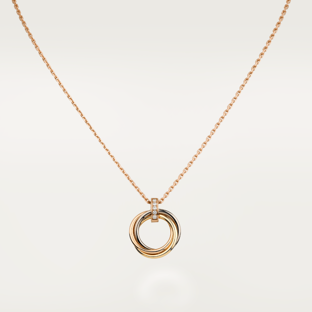 [Amore Jewelry]TRINITY NECKLACE GOLD  DIAMONDS