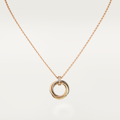 [Amore Jewelry]TRINITY NECKLACE GOLD  DIAMONDS
