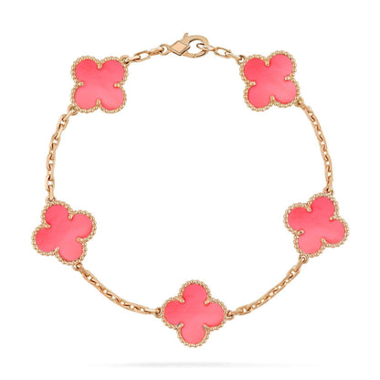 [Amore Jewelry]CLOVER 5 PINK MOP BRACELET