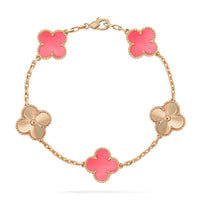 [Amore Jewelry]CLOVER BRACELET 5 MOTIF PINK AND PINK GOLD