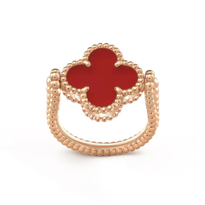[Amore Jewelry]CLOVER RIVERSIBLE PINK GOLD RING