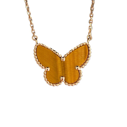 [Amore Jewelry] TIGER__ EYE BUTTERFLY NECKLACE
