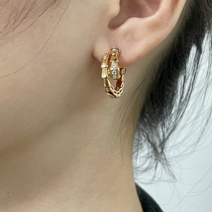 [Amore Jewelry]SERPENTI EARRINGS HALF DIAMOND