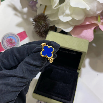 [Amore Jewelry]CLOVER RIVERSIBLE BLUE AGATE RING