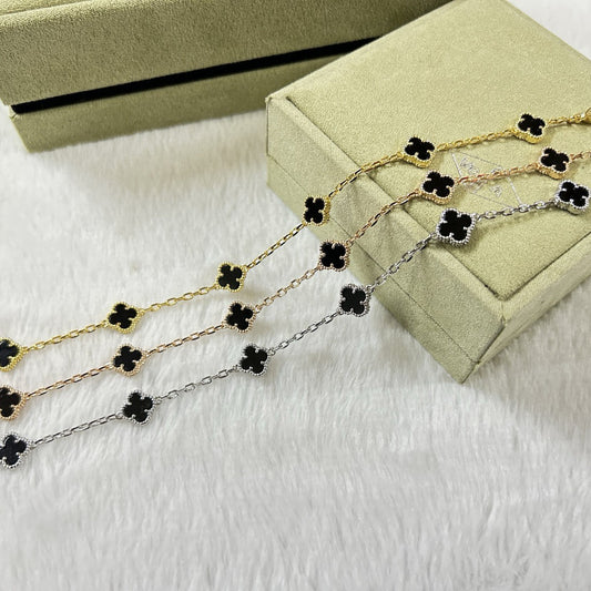 [Amore Jewelry]CLOVER 6 MOTIF  ONYXS BRACELET