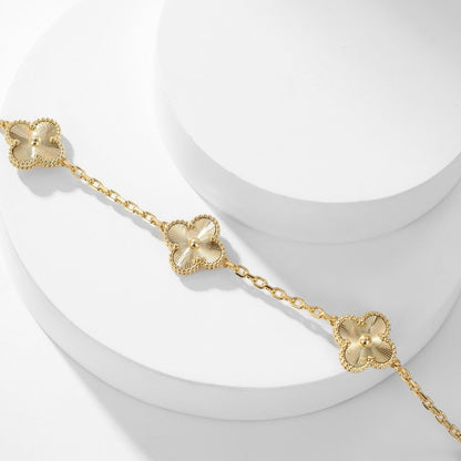 [Amore Jewelry]CLOVER 10 MOTIFS LASER NECKLACE