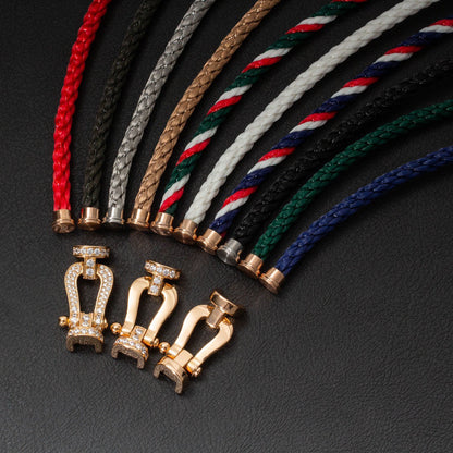 [Amore Jewelry]FORCE LARGE HORSESHOE FULL DIAMOND BRACELET SILVER