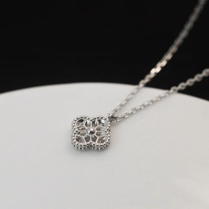 [Amore Jewelry]CLOVER MINI 9.5MM PENDANT DIAMOND NECKLACE