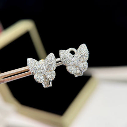 [Amore Jewelry]BUTTERFLY ALL DIAMOND EARRINGS