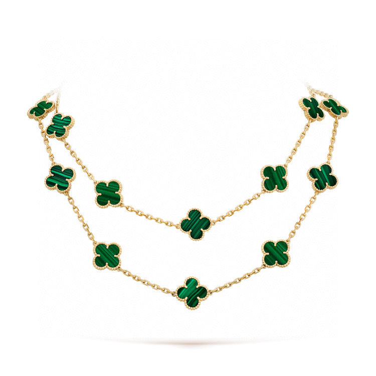 [Amore Jewelry]CLOVER 20 MOTIFS MALACHITE GOLD