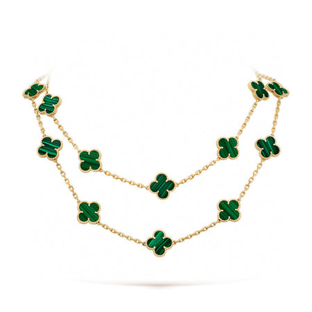 [Amore Jewelry]CLOVER 20 MOTIFS MALACHITE GOLD