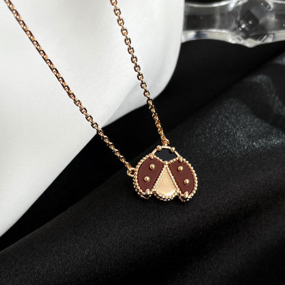 [Amore Jewelry]LUCKY  CARNELIANS LADYBUG NECKLACE