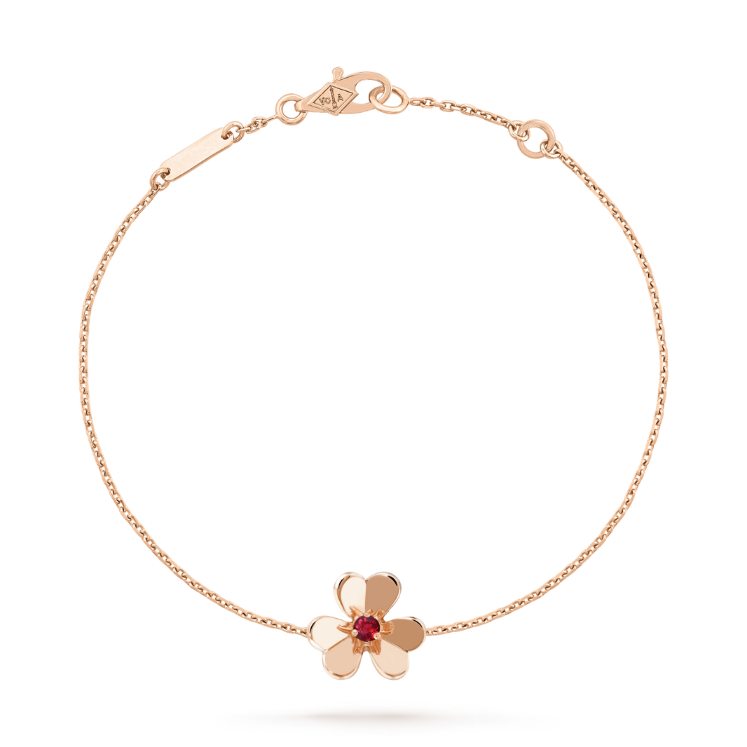 [Amore Jewelry]FRIVOLE GOLD FLOWER PINK MALACHITE BRACELET