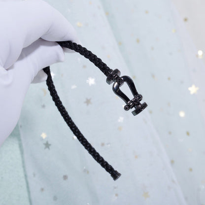 [Amore Jewelry]FORCE LARGE SERIES HORSESHOE BLACK SAMURAI BRACELET