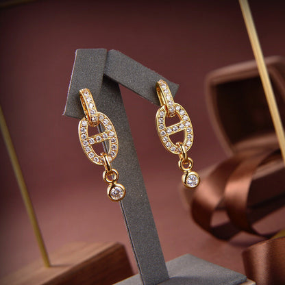 [Amore Jewelry]HM CHAINE DIAMOND EARRINGS