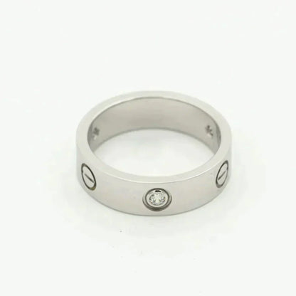 [Amore Jewelry]LOVE RING 5.5MM 3 DIAMONDS SILVER