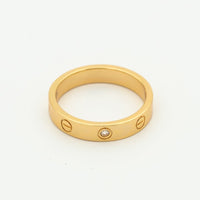 [Amore Jewelry]LOVE RING 4MM 1 DIAMOND PINK GOLD