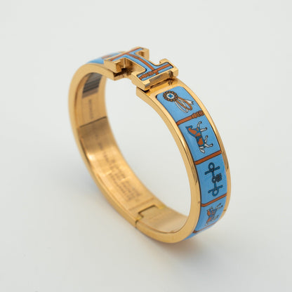 [Amore Jewelry]H PINK GOLD BRACELET BLUE CERAMIC