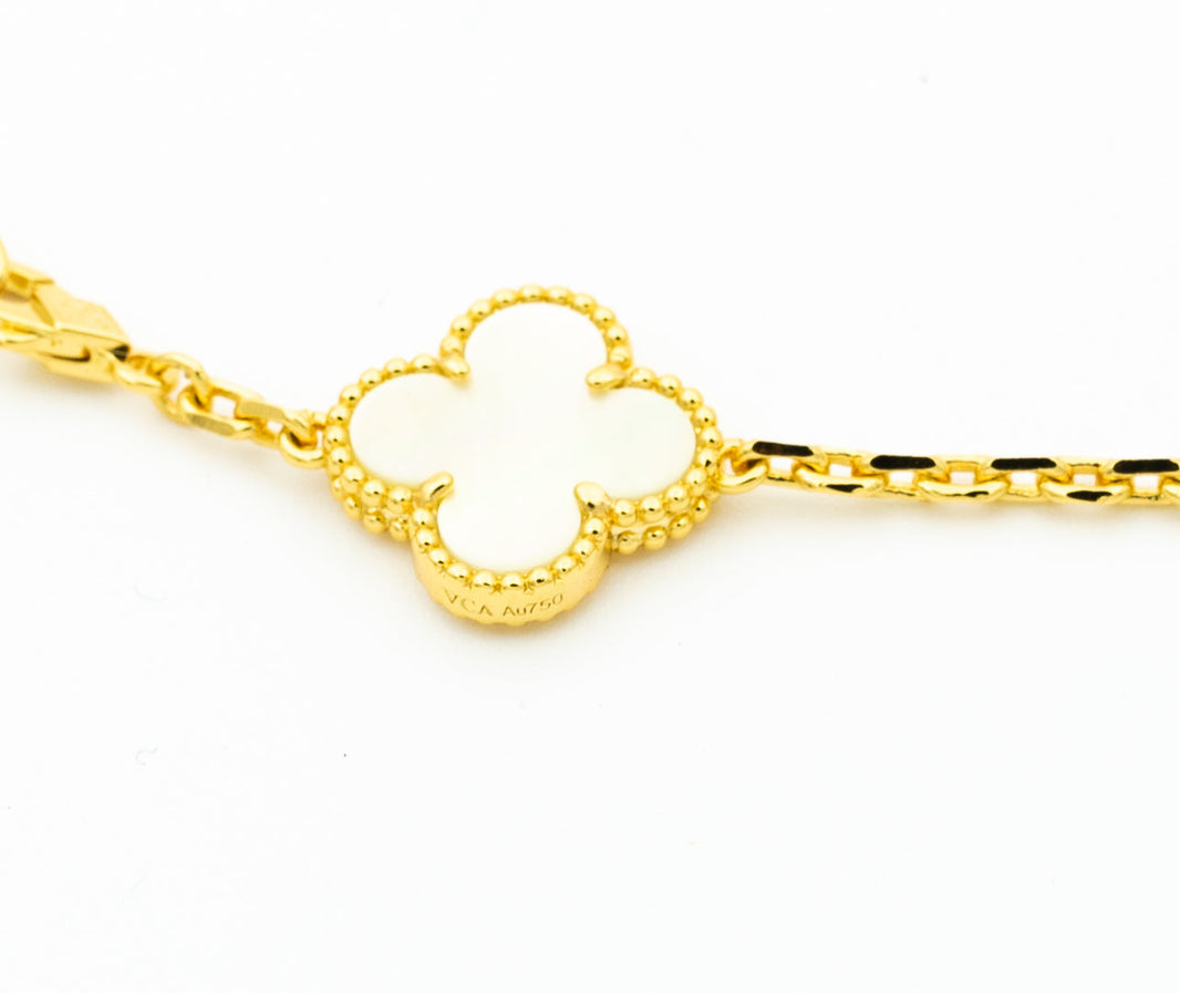 [Amore Jewelry]CLOVER BRACELET 5 MOTIFS ONYX MOP