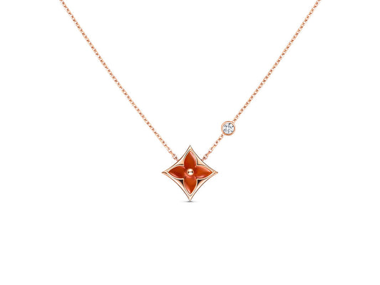 [Amore Jewelry]STAR NECKLACE PINK GOLD 1 DIAMOND