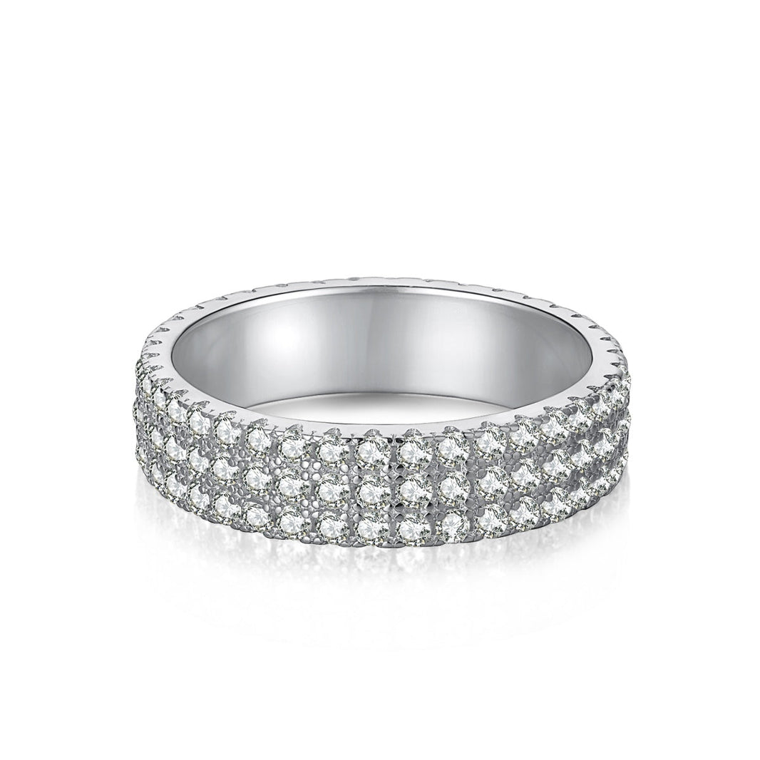 [Amore Jewelry]Dainty Round Cut Tennis Ring