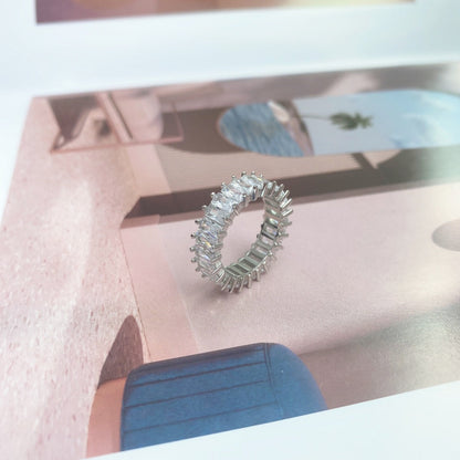 [Amore Jewelry]Unique Colorful Radiant Cut RIng