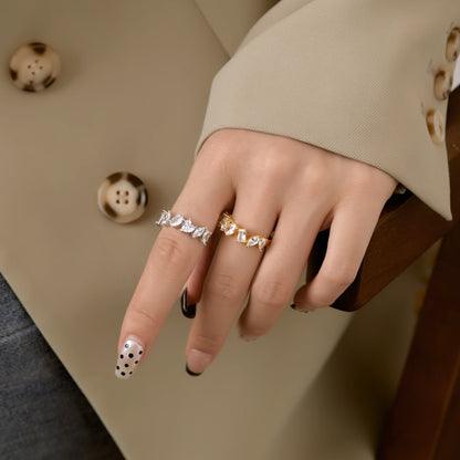 [Amore Jewelry]Delicate Multi Cut Ring