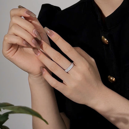 [Amore Jewelry]Dainty Round Cut Tennis Ring