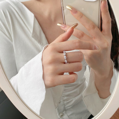 [Amore Jewelry]Exquisite Pear Cut Tennis Ring