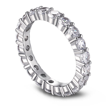 [Amore Jewelry]Sparkling Round Cut Tennis Ring