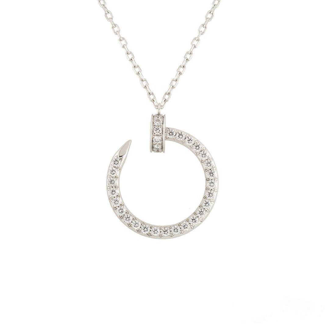 [Amore Jewelry]JUSTE NECKLACE SILVER DIAMONDS