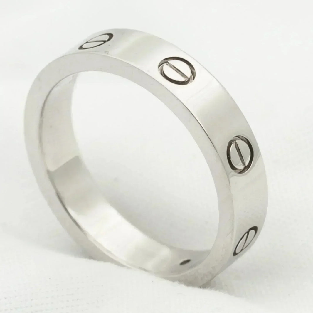 [Amore Jewelry]LOVE RING 4MM 1 DIAMOND SILVER
