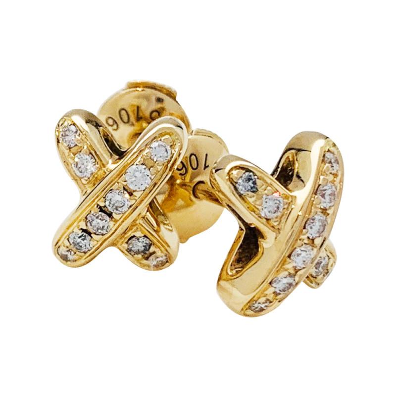 [Amore Jewelry]JEUX DE GOLD DIAMOND EARRINGS